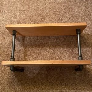 New Industrial Wall shelf, with metal fixtures